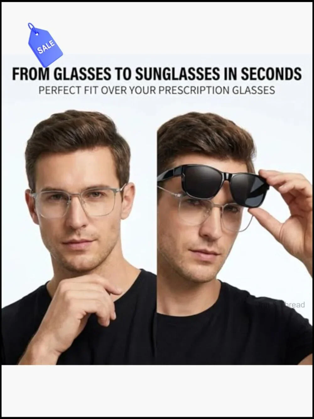 Fit Over Sunglasses Polarized Oversized UV400 Protection for Driving Square